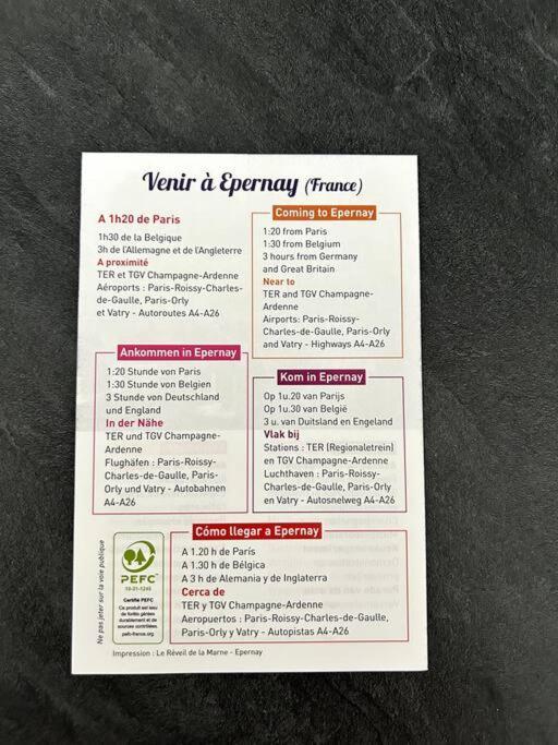 דירות Épernay Bienvenue Au Quai 27 מראה חיצוני תמונה